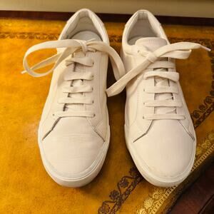 GANT Brandy Melville Womens Rugger Leather White Tennis Sneaker Walking Size 8.5